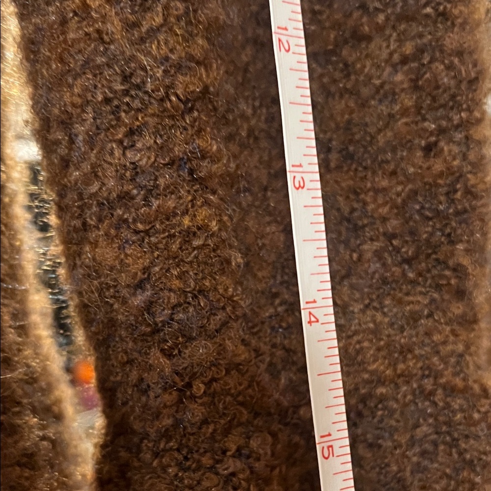 Something Navy Cozy Brown Long Sleeve sweater Dress - Picture 7 of 7
